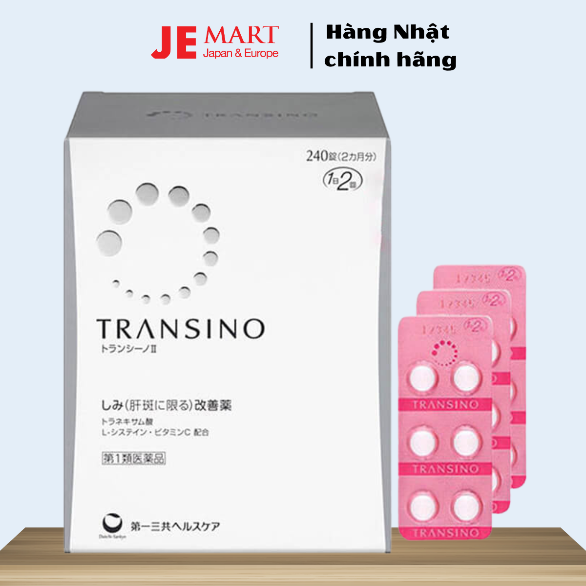 Transino trắng da 240 viên