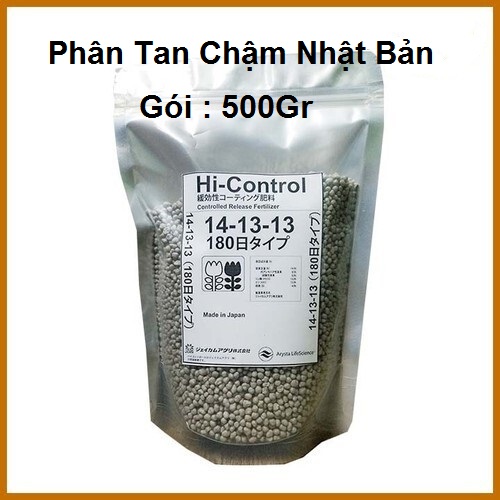 Gói 500gr phân bón tan chậm nhật bản npk 14-13-13 - phân bón hoa lan và cây cảnh