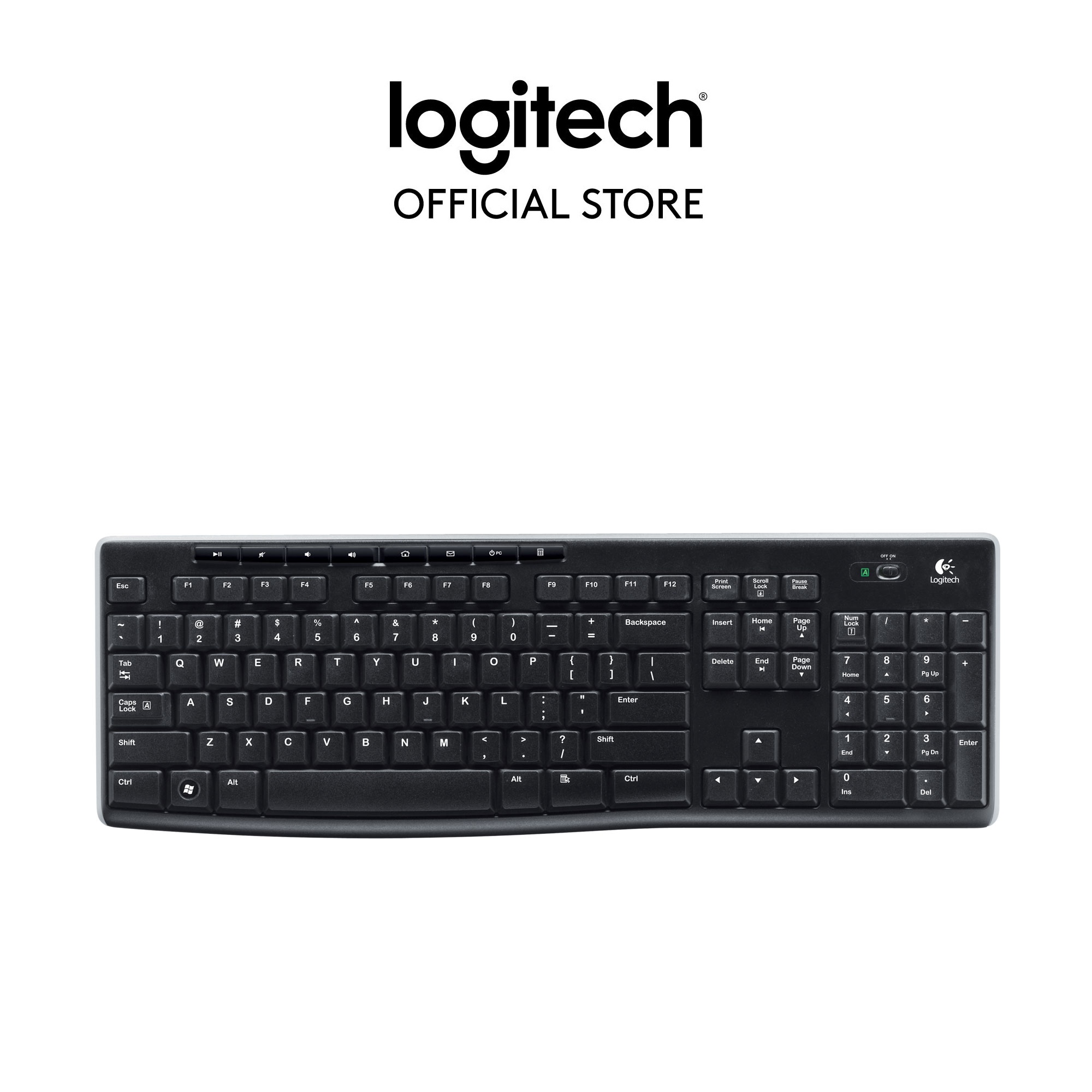 Bàn phím không dây Logitech K270 - Receiver USB, Full Size