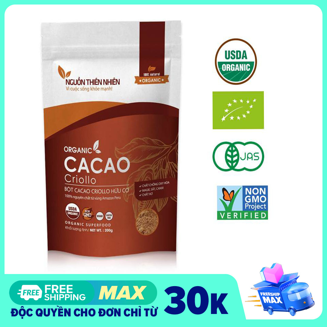 Bột cacao criollo hữu cơ peru nguyên chất