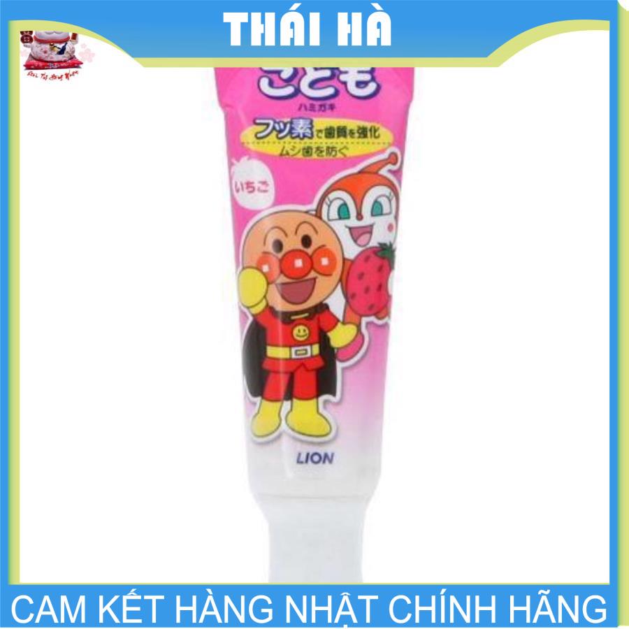 Kem đánh răng hương dâu tây cho bé 40g Lion Nhật Bản