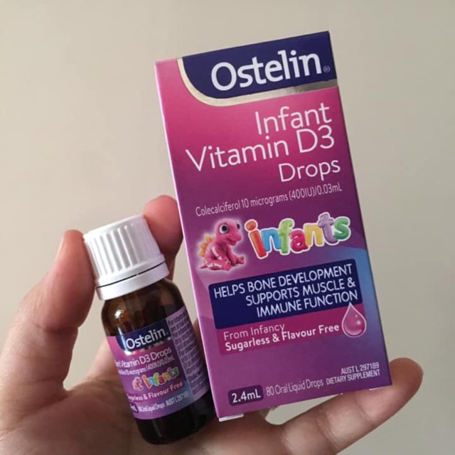 Vitamin D3 Ostelin 2,4ml 400iu dạng giọt cho bé từ sơ sinh (0 - 12 tuổi) của Úc