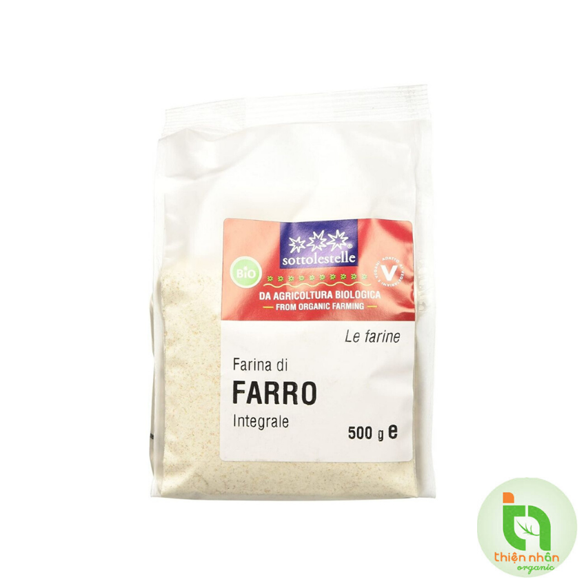 Bột mì Spelt nguyên cám hữu cơ Sottolestelle 500g