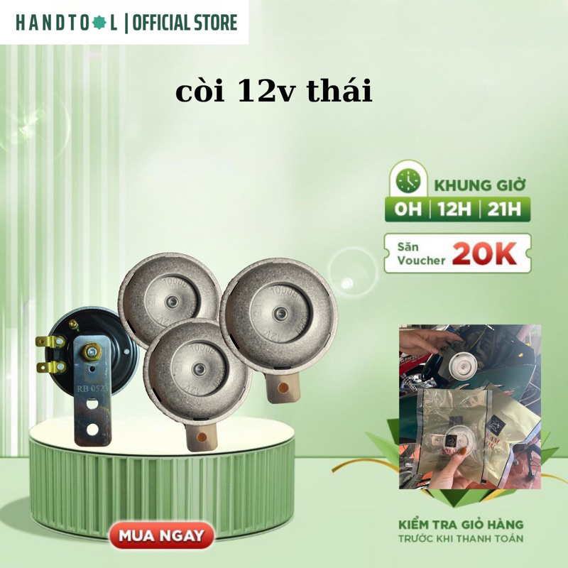 Còi xe máy, ô tô thái handtool lắp cho xe máy, xe đạp điện c, còi 12v-2a