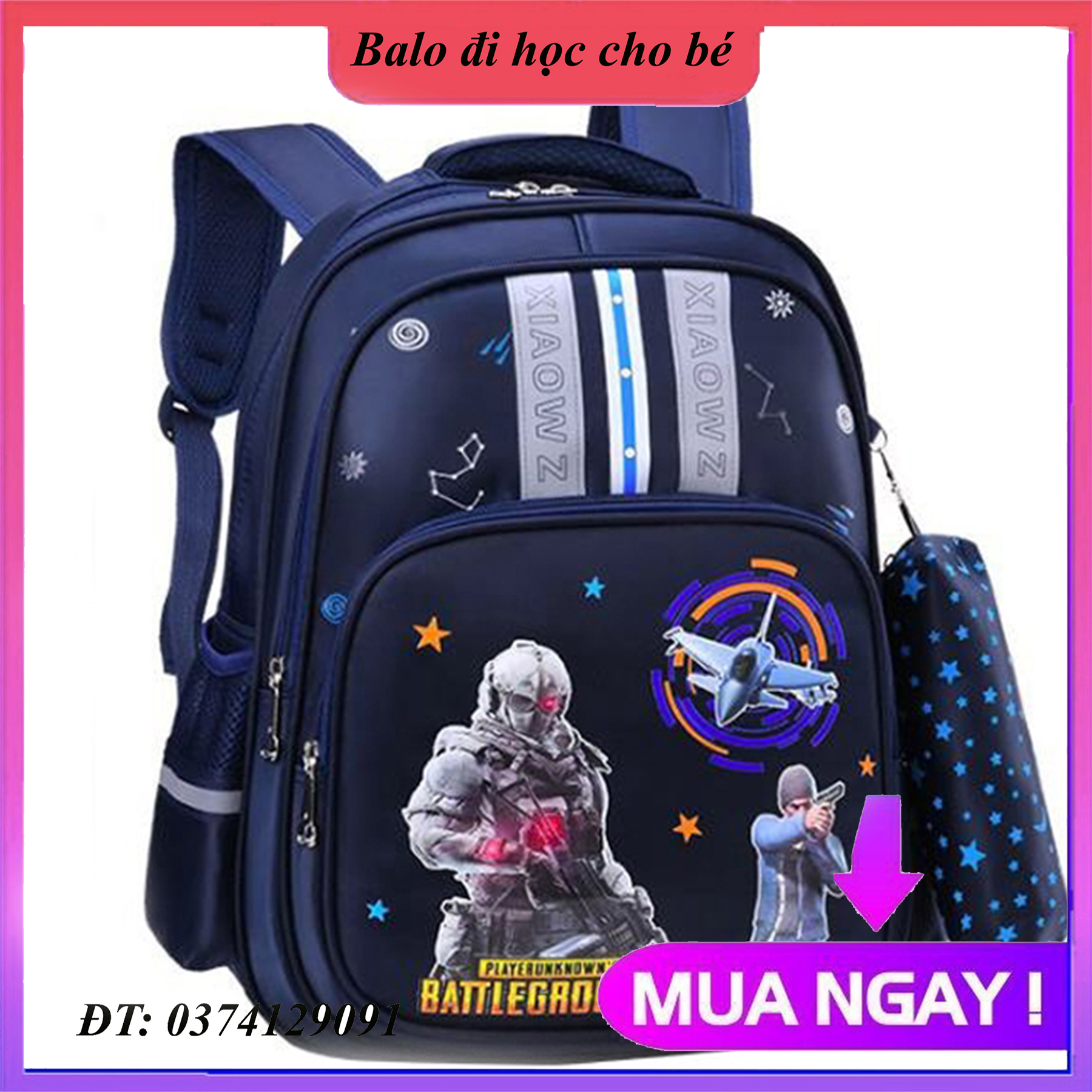 [ĐỦ MẪU BÉ TRAI - CAM KẾT Y HÌNH] Balo cho học sinh lớp 2 đến lớp 8. cặp sách phản quang chống thấm nước thoáng khí nhiều ngăn kèm HỘP Đựng bút cho trẻ cấp 1, cấp 2