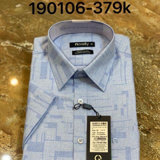 Áo sơ mi ngắn tay Novelty chính hãng - dáng ôm lai bầu