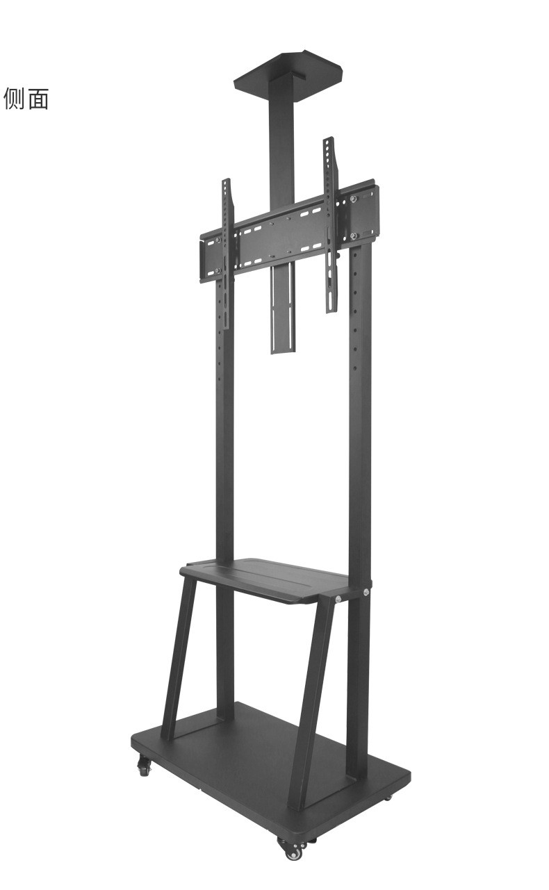 Giá Treo Tivi Siêu Tải Trọng Bánh Xe, Loại Cột Kệ Treo Tivi Hai Tầng Từ 32 - 65 Inch Có Khay Camera Kết Hợp Chỗ Để CPU