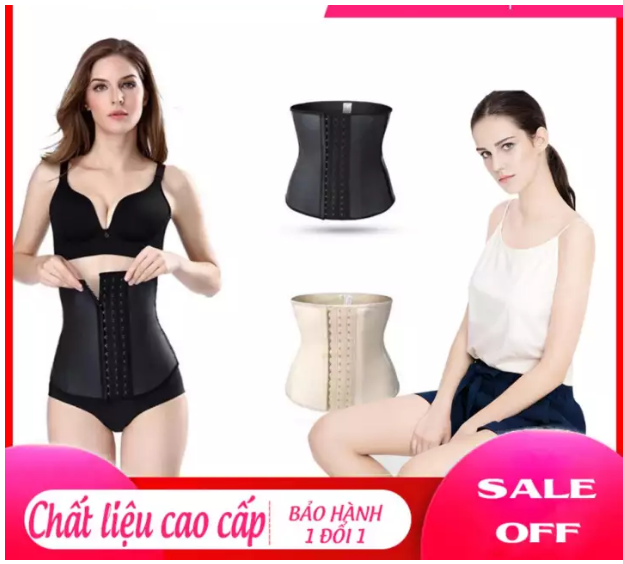Đai gen bụng latex, đai nịt bụng latex 9 xương, đai gen tan mỡ sau sinh