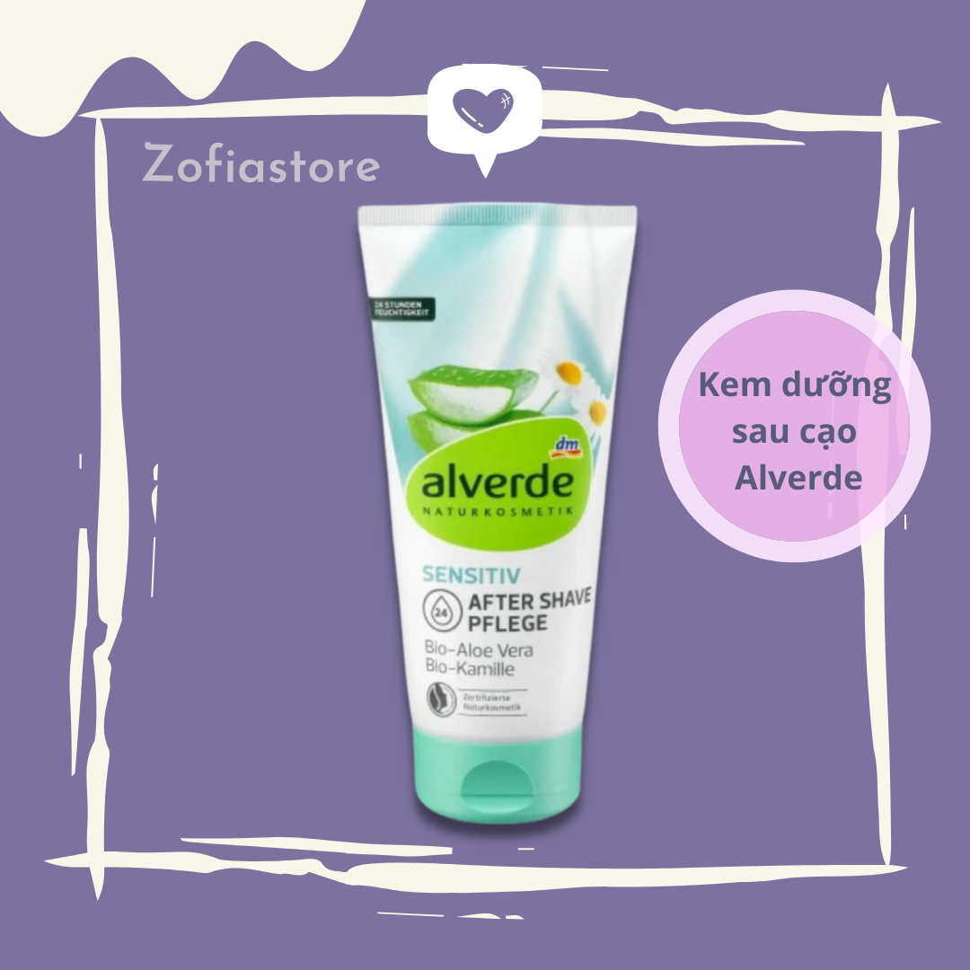 Kem dưỡng sau cạo wax lông hữu cơ Alverde Đức