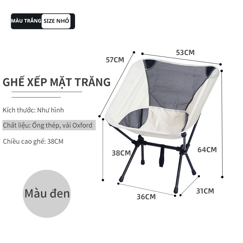 Ghế xếp dã ngoại - ghế du lịch phượt câu cá khối lượng nhẹ Kích thước nhỏ gọn, dễ dàng mang theo，Mở bung trong 3 giây, dễ dàng gấp gọn，Chịu tải khoảng 120kg ，Vải Oxford 600D，Kích thước 68*33*33cm-Tặng túi đựng để dễ dàn