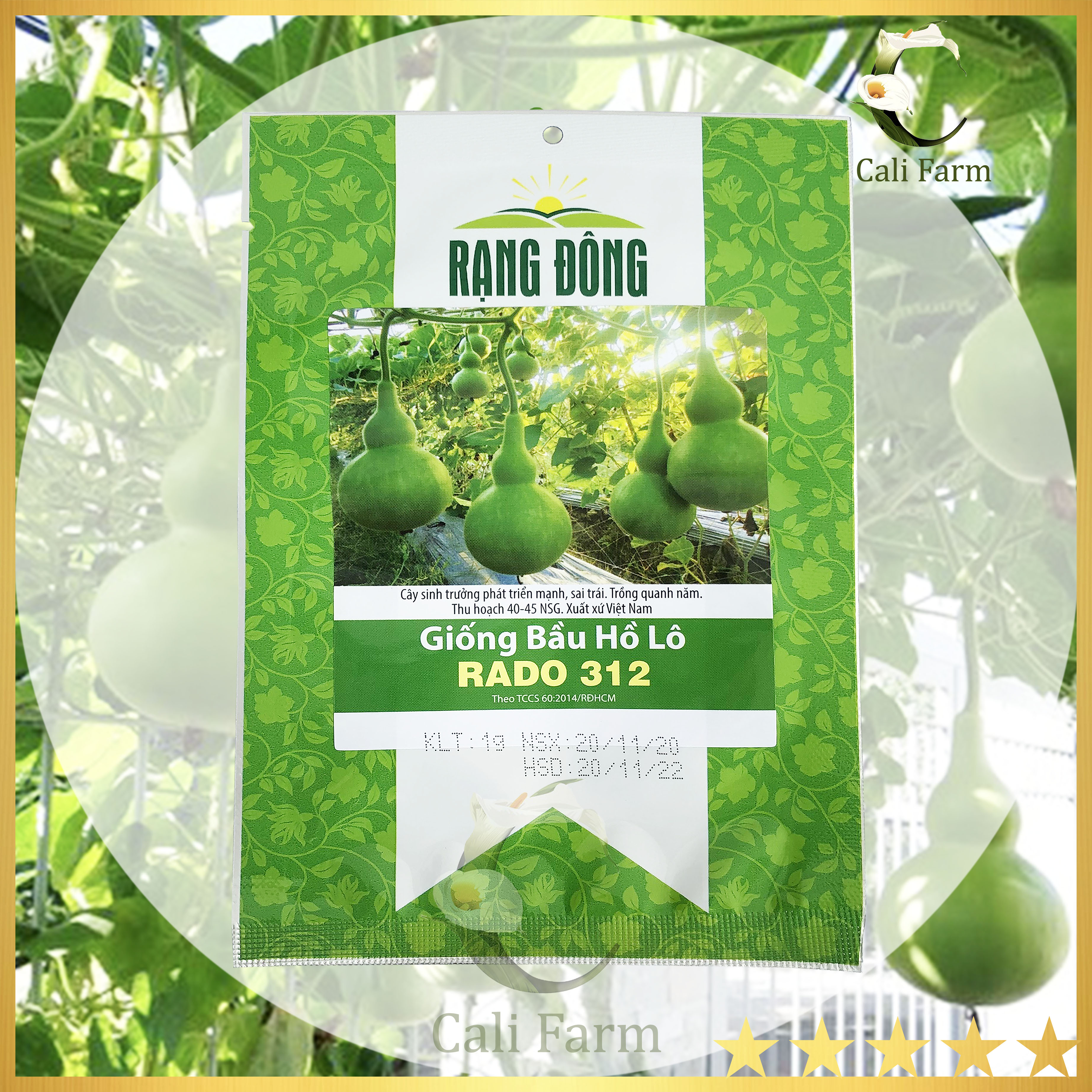 Hạt Giống Bầu Hồ Lô Rado 312 (1g) Năng Suất Cao