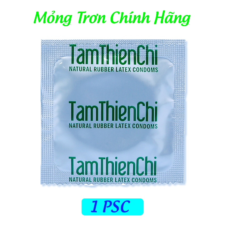 Bao cao su mỏng trơn nhiều chất bôi trơn túi 1 chiếc