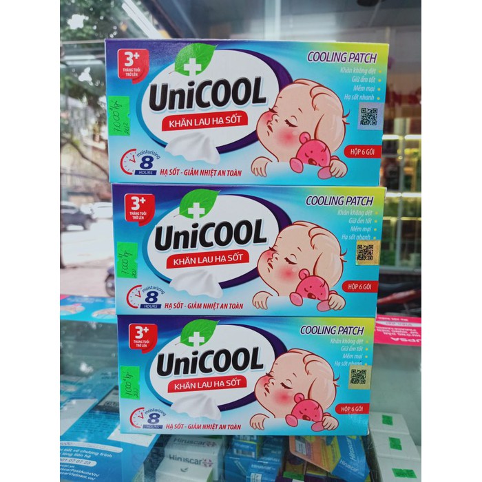 Khăn Lau UniCOOL Hạ Sốt Nhanh - Giảm Nhiệt cho Trẻ từ 3 Tháng