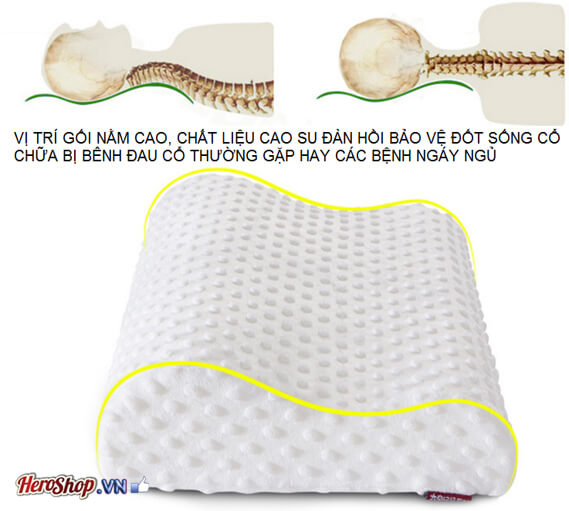 [HCM](CAO CẤP)Gối Cao Su Non Chống Ngáy Người Lớn tuoiGối Cao Su Non Gối Cao Su Chống Ngủ Ngáy Gối Cao Su Thiên Nhiên 100% Được Xử Lý Bằng Công Nghệ Tiên Tiến Tiệt Trùng Vi Khuẩn.
