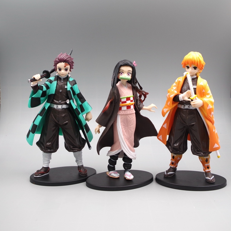 Demon Slayer Action Anime Figures Kimetsu no Yaiba Agatsuma Zenitsu Night  Lights Led Set Figurine Model Toys for Children Model - AliExpress