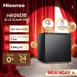 Tủ lạnh mini 45 Lít Hisense HR05DB làm lạnh nhanh, tiết kiệm điện, vận hành êm ái ít tiếng ồn, bảo hành 24 tháng