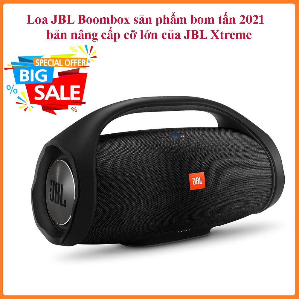 [  BOM TẤN 2021 ]- LOA BT JBL BOOMBOX 150W LOẠI CỰC ĐẠI, Loa công suất lớn, Loa JBL Boombox kì vọng tạo nên những đột biến trong dòng loa Bluetooth di động Dưới loa được bố trí dải đèn, bảo hành 12 tháng Lỗi 1đổi 1