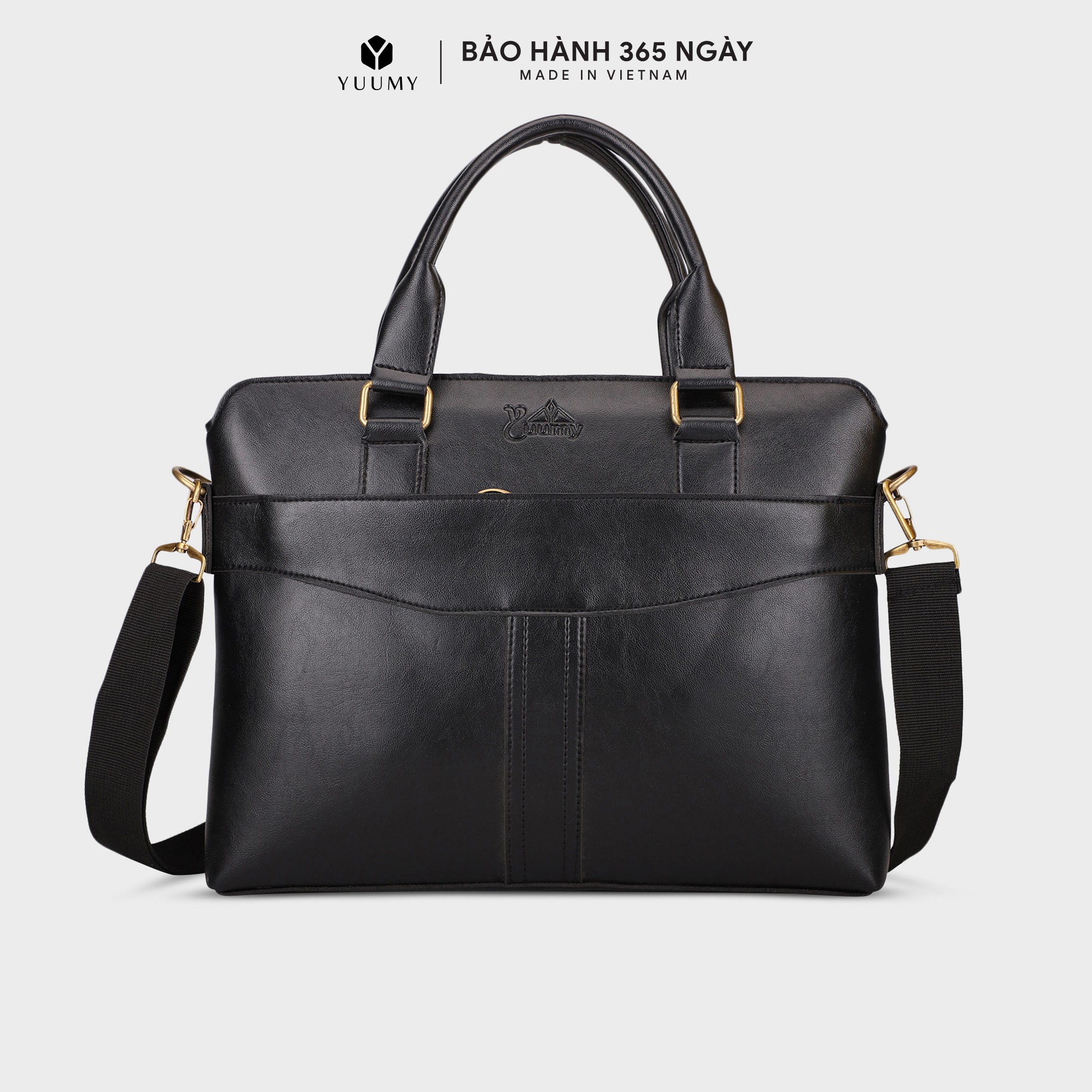 Cặp công sở thời trang YUUMY CAYUUMY06 3 ngăn lớn và 2 ngăn nhỏ, chất liệu da tổng hợp, không bong tróc, không thấm nước, bên trong lót dù