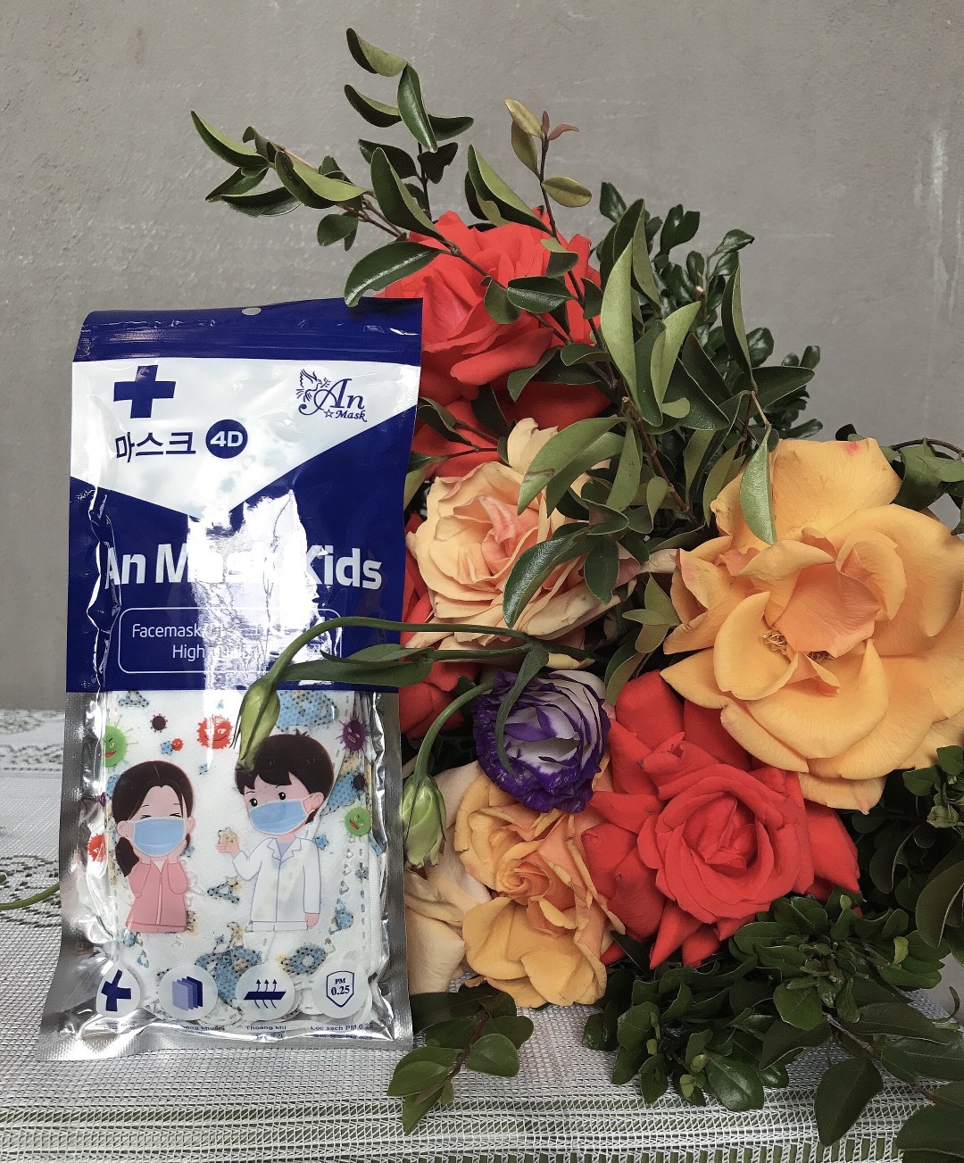 SET 10 Khẩu trang KF94 kháng khuẩn 4 lớp cho trẻ em
