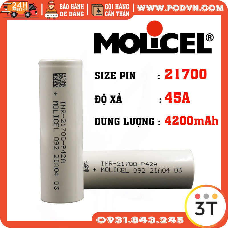 Battery Li ion molicel INR 18650 P26A 35A 2600mAh 21700 P42A 45A 4200mAh