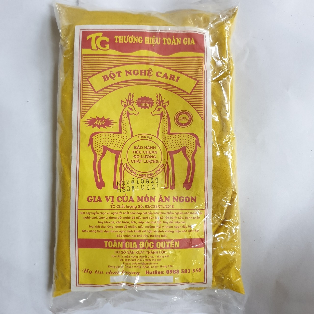 Bột nghệ cari gói 400gr