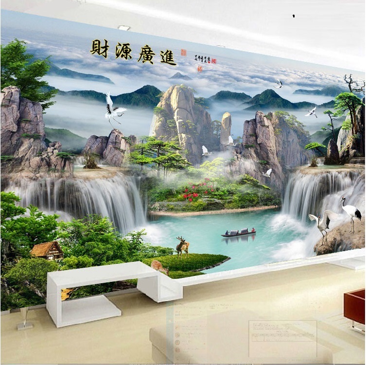 Tranh thêu chữ thập phong cảnh thiên nhiên 244x149cm khổ lớn