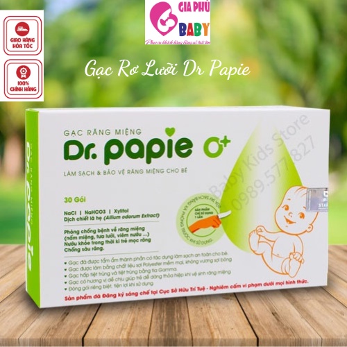 Gạc Rơ Lưỡi Dr.Papie  hộp 30 cái