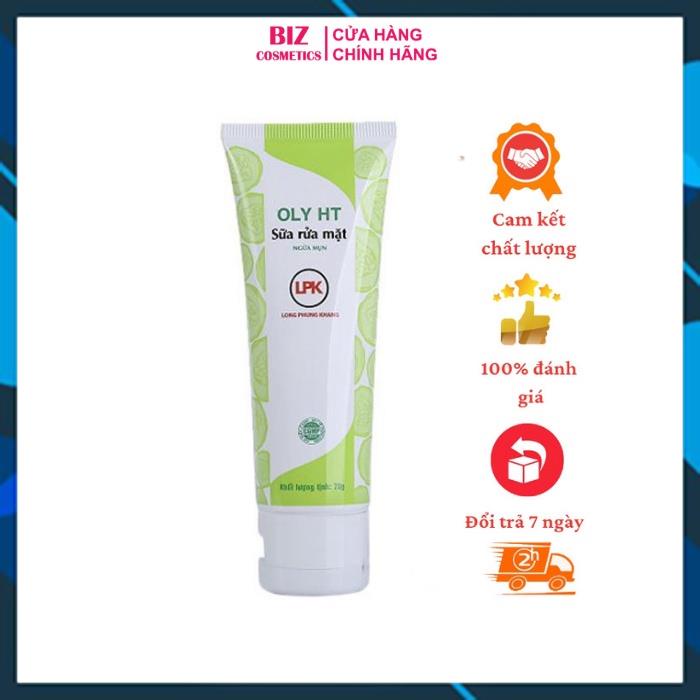 Sản Phẩm Sữa rửa mặt Oly HT trắng da, ngừa mụn tinh chất dưa leo 70ml