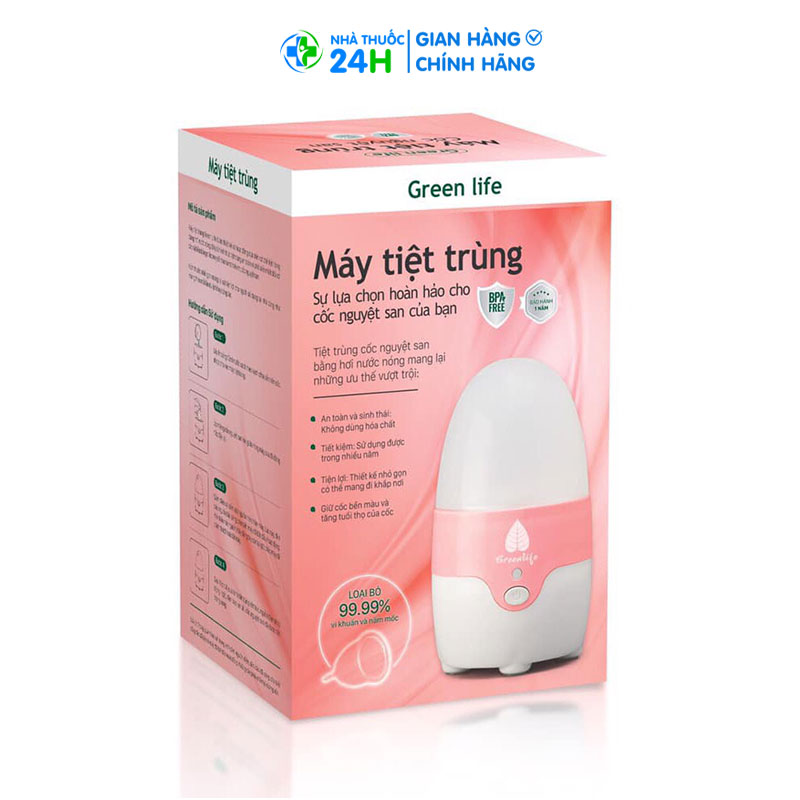 (Chính hãng, Bảo hành điện tử) Máy tiệt trùng cốc nguyệt san Green life