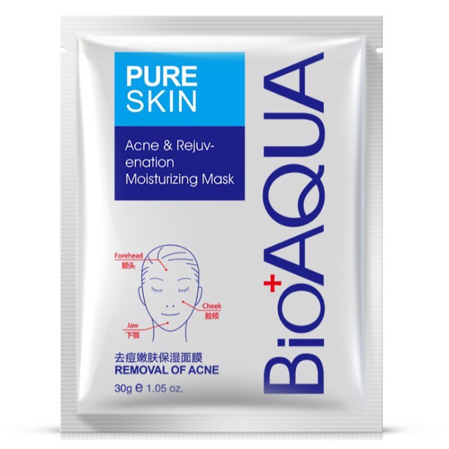 Mặt Nạ Bạc Loai Bỏ Mụn Đỏ Mask Pure Skin Bioaqua Nội Địa Trung