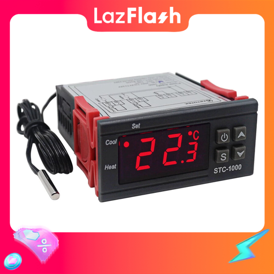 Bộ điều khiển nhiệt độ máy ấp trứng STC-1000 AC220V 1500W HÀNG CHÍNH HÃNG BẢO HÀNH UY TÍN công tắc điều khiển nhiệt độ tự động