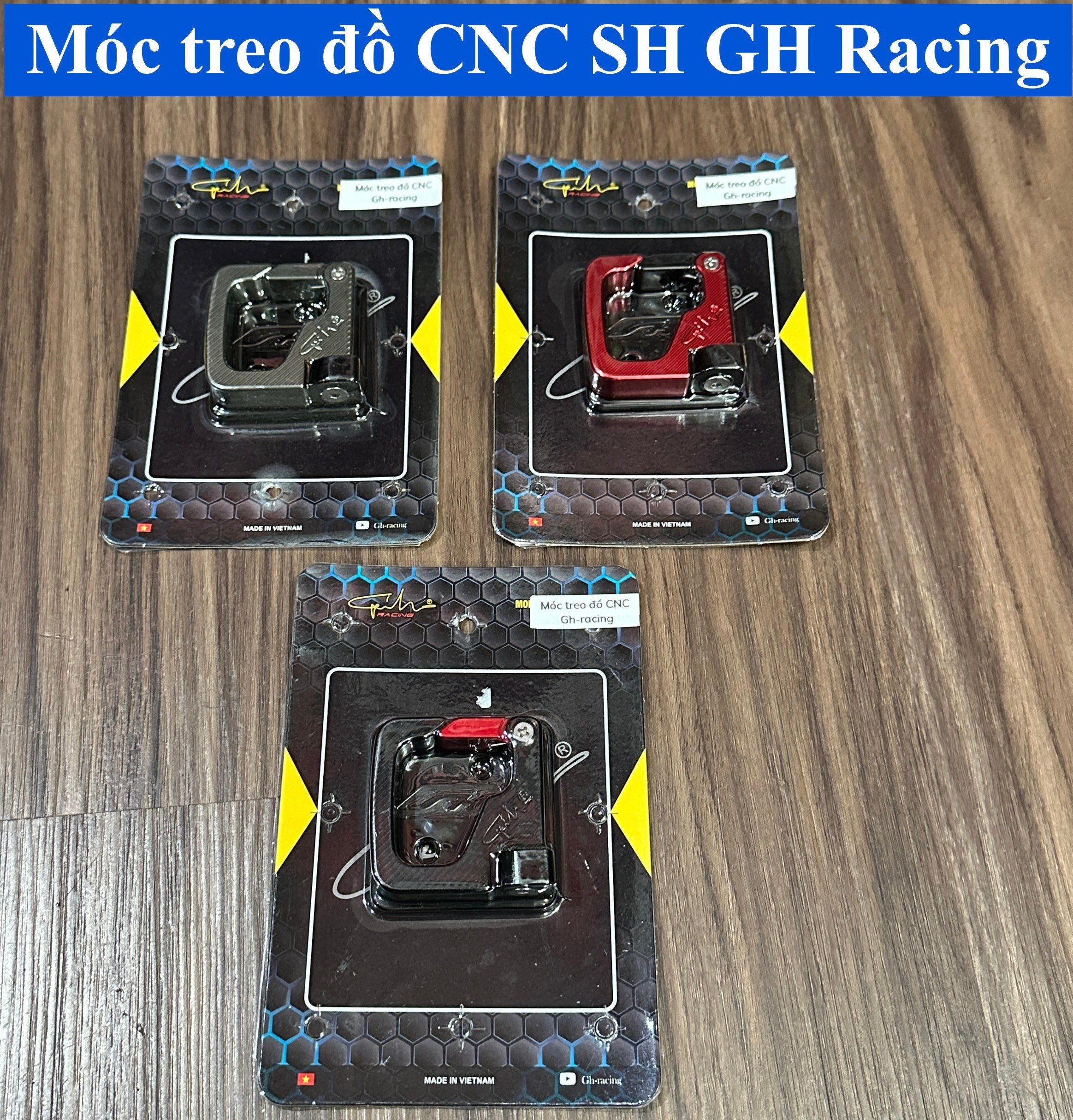 Móc treo đồ nhôm cnc sh gh racing