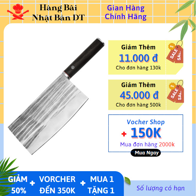 Dao chặt xương nhật bản cao cấp chất liệu thép không gỉ dầy 3 mm dao chuyện dụng cho nhà bếp