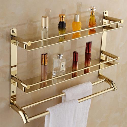Kệ gắn tường nhà tắm 3 tầng, kệ để đồ nhà tắm có móc treo khăn - Kệ phòng tắm đa năng để đồ, treo khăn tắm, bông tắm chà lưng, phụ kiện thông minh bền đẹp T002