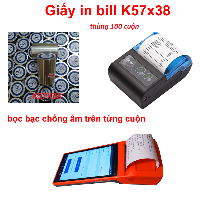 Giấy in bill hóa đơn k57x38 thùng 100 cuộn