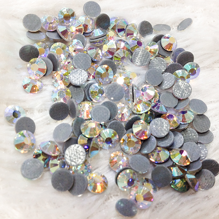 10 Hạt đá ủi áo size 5li 5mm đá xoàn ủi nhiệt hong kong cao cấp đính kết trang phục quần áo thời tra