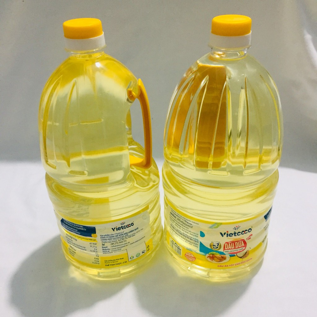 Combo 6 chai dầu dừa tinh luyện chai 2 lít- dùng nấu ăn