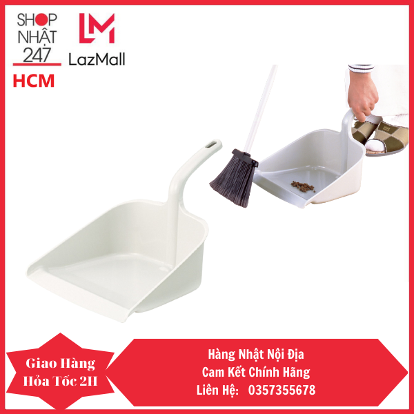 Xẻng hót rác bằng nhựa tay cầm uốn cong INOMATA - Nội địa Nhật Bản