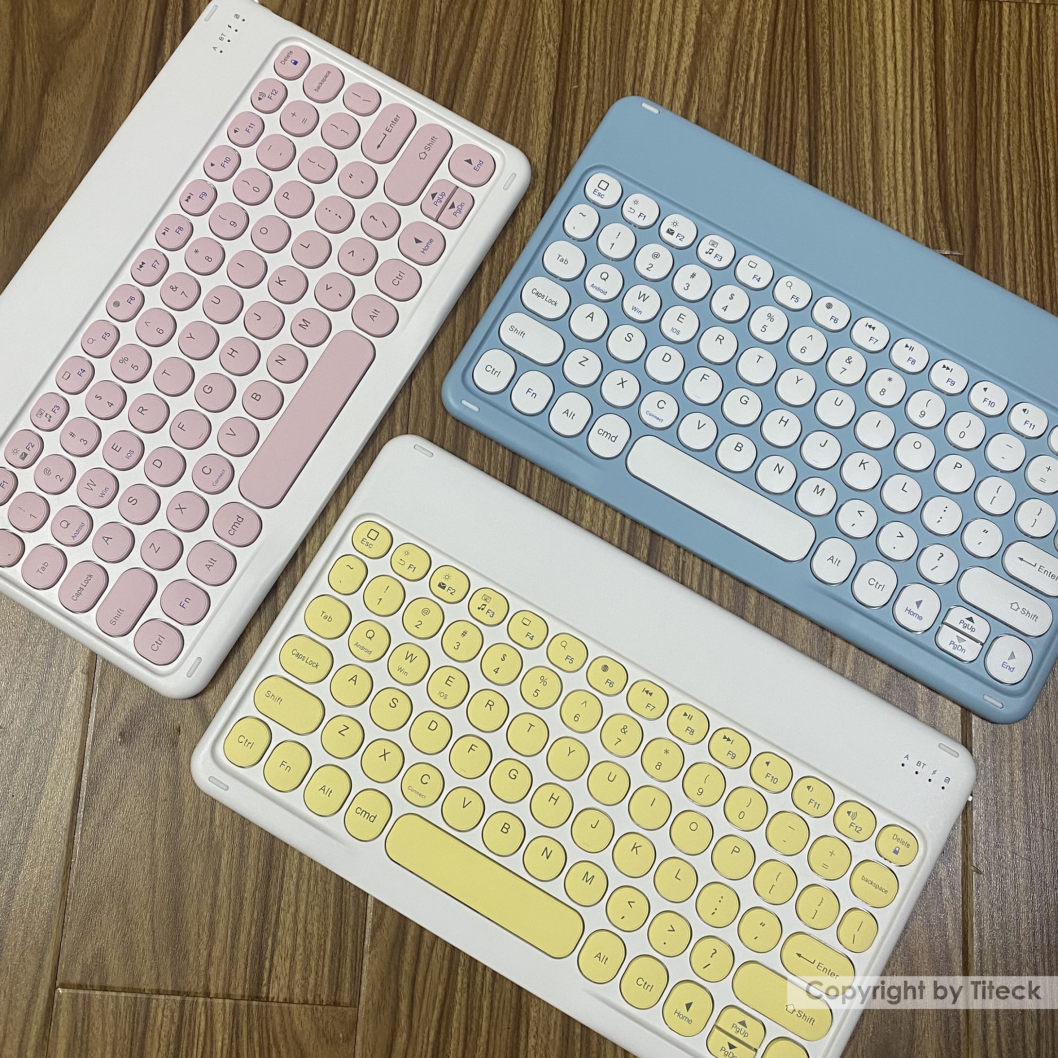 Bàn phím Bluetooth sạc điện dùng cho iPad, iPhone, máy tính bảng, laptop