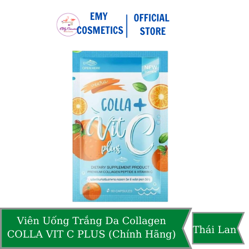 [HCM]Viên Uống Làm Đẹp Trắng Da Collagen COLLA VIT C PLUS Thái Lan