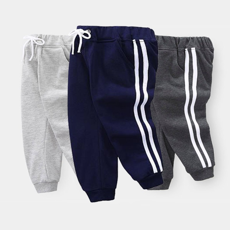 Quần nỉ sọc viền dáng thể thao cho bé vemzkids