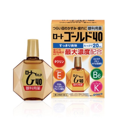 Nước Nhỏ Mắt Rohto Gold 40 Bổ Sung Dưỡng Chất Cho Mắt 20Ml