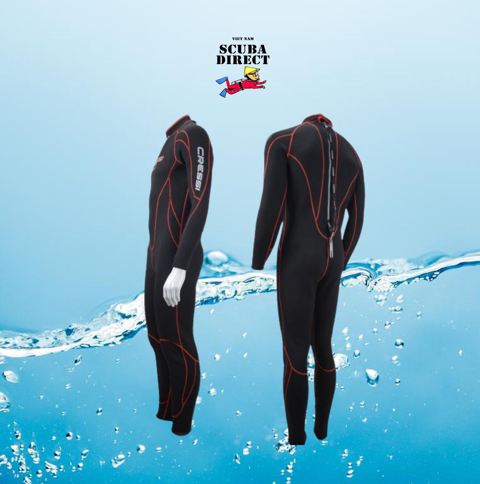 BỘ ĐỒ LẶN LIỀN THÂN CRESSI WETSUIT MAYA 2.5mm