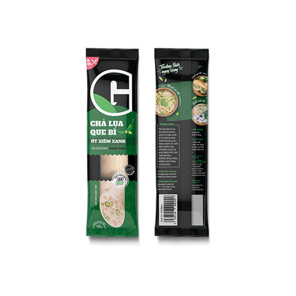 Combo 20 cây chả lụa bì ớt xiêm xanh G 50g
