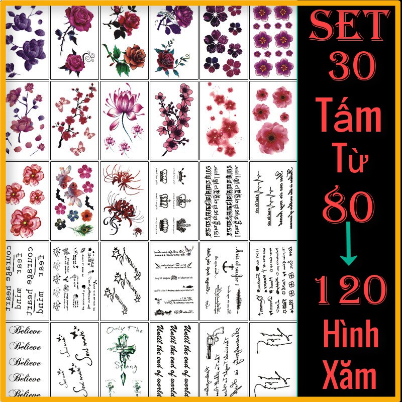 Hình Xăm Dán siêu dễ thương