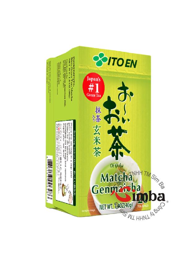 Trà xanh gạo rang túi lọc Ocha Matcha Genmaicha (ITOEN) 20 túi