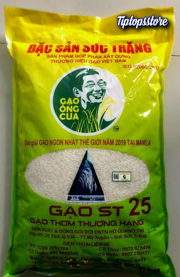 Gạo sóc trăng st25 ngon nhất thế giới 5kg