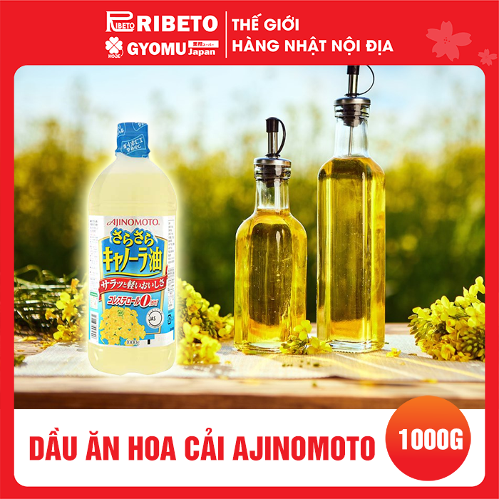 Dầu ăn hạt cải canola 1000g - hàng nội địa Nhật Bản