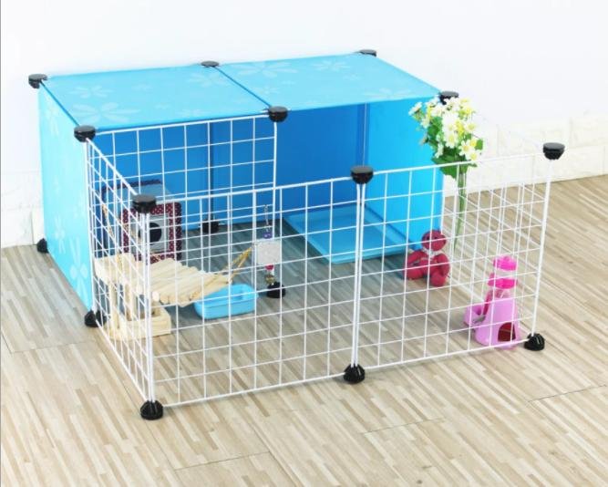 Combo chuồng Thú Cưng ( chó , mèo , hamster ..) tự lắp ghép đa dạng - 75x75x37cm .