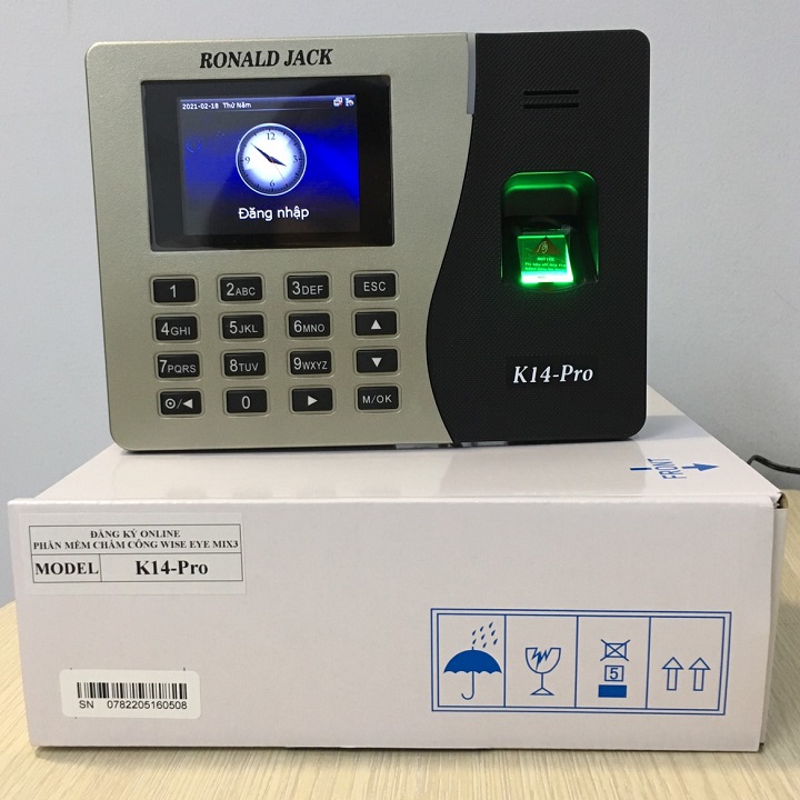Máy chấm công vân tay & thẻ từ Ronald Jack K14-Pro